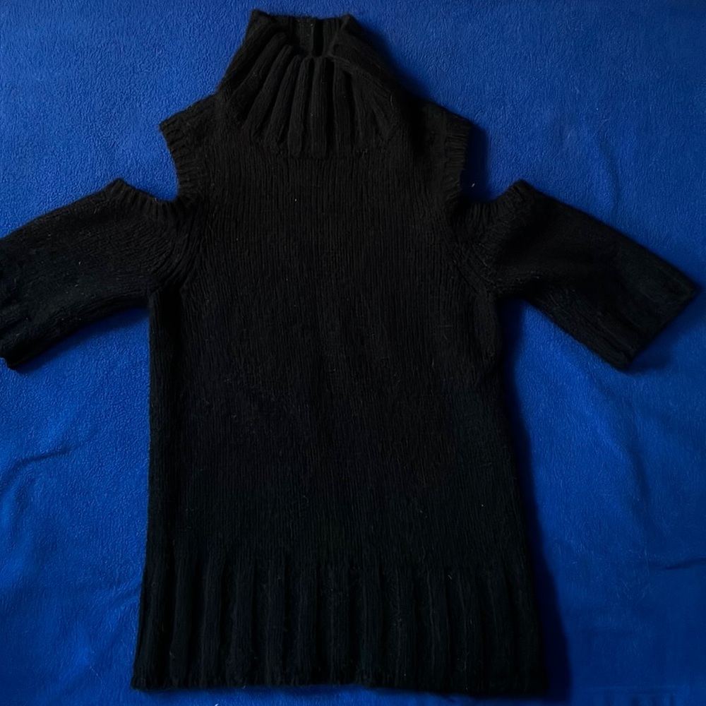 Express Black Shoulder-less Turtleneck Sweater Size S